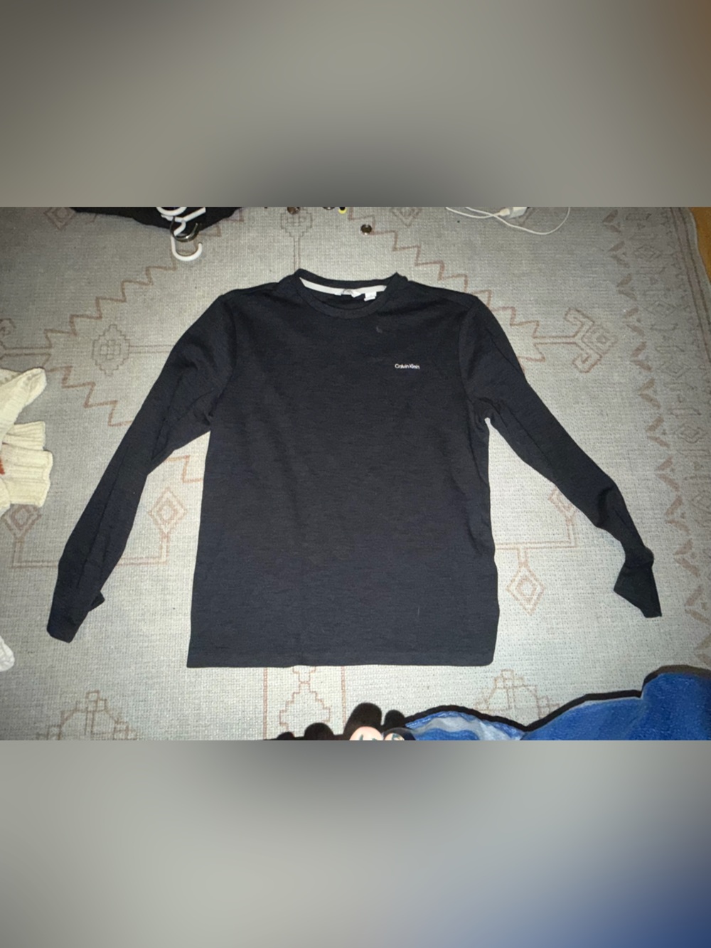 Calvin Klein Black Long Sleeve Crewneck Shirt